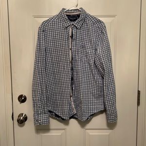 Visitor Flannel, Blue, White, Large